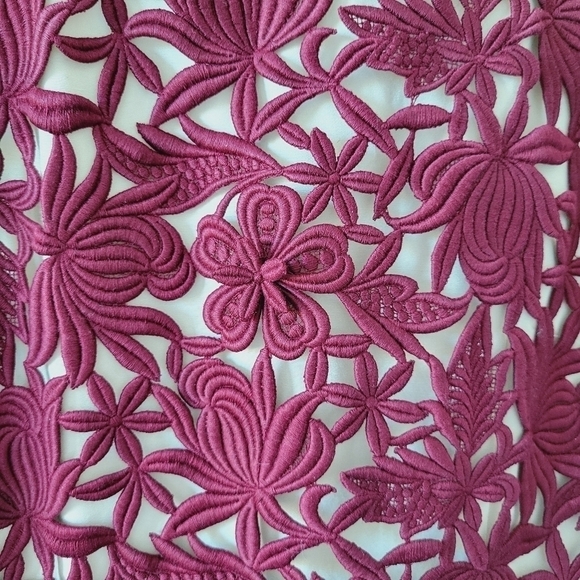 J. Crew Collection Burgundy Floral Dress - Picture 6 of 16